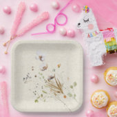Assiettes En Carton Plaque de papier fleur sauvage Floral (Fête)
