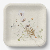 Assiettes En Carton Plaque de papier fleur sauvage Floral (Recto)
