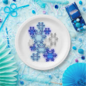 Assiettes En Carton Plaque de papier - Flocon de neige 3D (Fête)