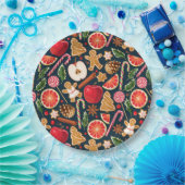 Assiettes En Carton Plaque de papier floral de Noël (Fête)