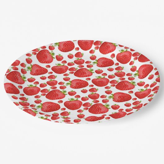 Assiettes En Carton Plaque de papier fraise (Angle)