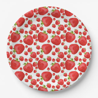 Assiettes En Carton Plaque de papier fraise