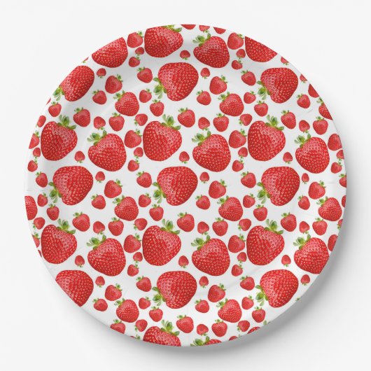 Assiettes En Carton Plaque de papier fraise (Devant)