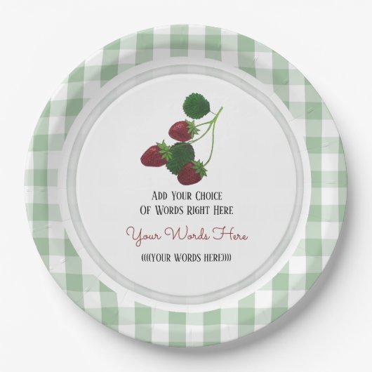 Assiettes En Carton Plaque de papier fraise (Devant)