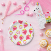 Assiettes En Carton Plaque de papier Fraise sucrée (Fête)