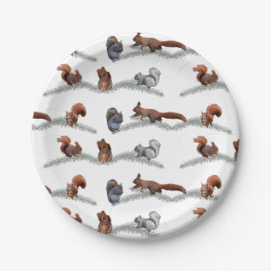 Assiettes En Carton Plaque de papier français d'écureuil