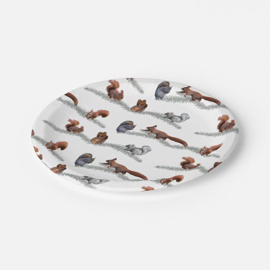 Assiettes En Carton Plaque de papier français d'écureuil (Angle)