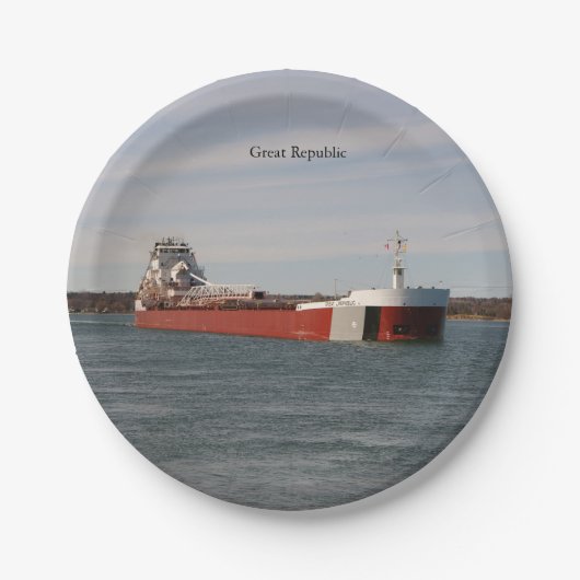 Assiettes En Carton Plaque de papier Great Republic (Devant)