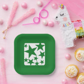 Assiettes En Carton Plaque de papier Green Star (Fête)