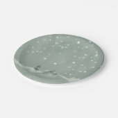 Assiettes En Carton Plaque de papier gris hiver (Angle)