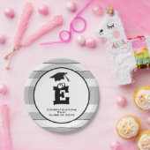 Assiettes En Carton Plaque de papier gris-noir gris-noir sur mesure (Fête)