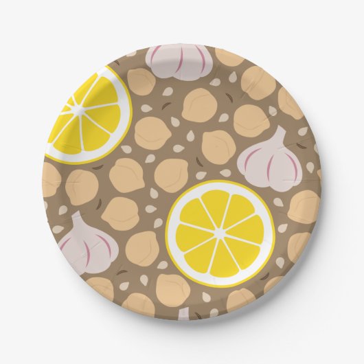 Assiettes En Carton Plaque de papier Hummus (Devant)