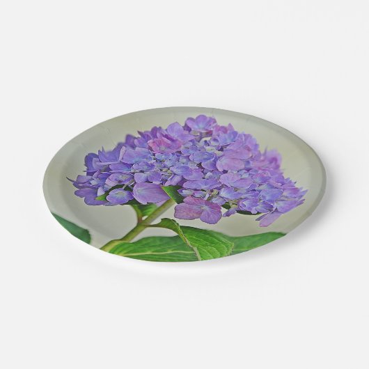 Assiettes En Carton Plaque de papier Hydrangea (Angle)
