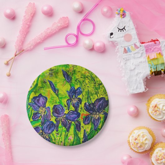 Assiettes En Carton Plaque de papier Iris (Fête)