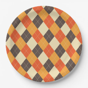Assiettes En Carton Plaque de papier Jacquard d'automne