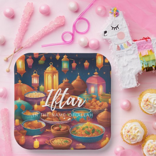 Assiettes En Carton Plaque de papier jetable Iftar (Fête)