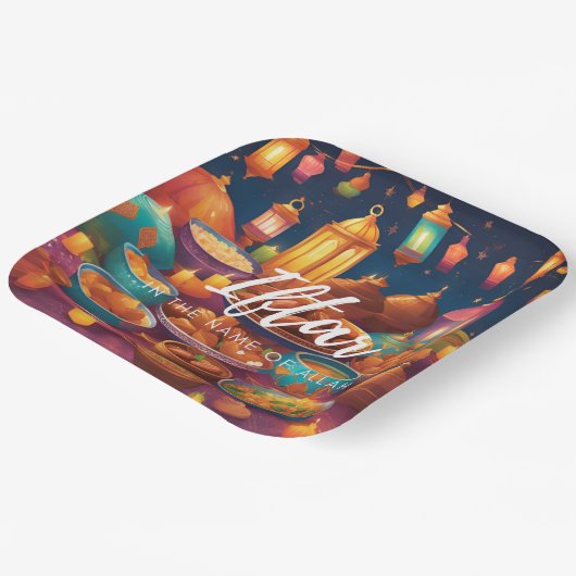 Assiettes En Carton Plaque de papier jetable Iftar (Angulaire)