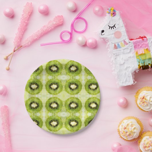 Assiettes En Carton Plaque de papier Kiwi vert (Fête)