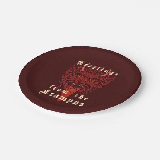 Assiettes En Carton Plaque de papier Krampus (Angle)