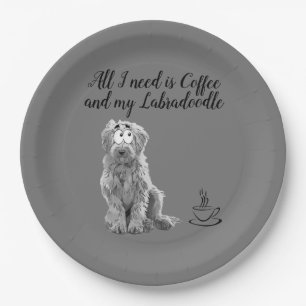 Assiettes En Carton Plaque de papier Labradoodle