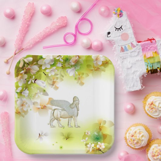 Assiettes En Carton Plaque de papier Lamassu (Fête)