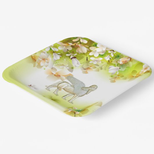 Assiettes En Carton Plaque de papier Lamassu (Angulaire)