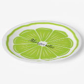 Assiettes En Carton Plaque de papier Lime Design (Angle)