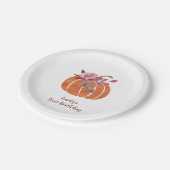 Assiettes En Carton Plaque de papier Little Citrouille Fall Hares (Angle)