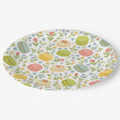 Assiettes En Carton Plaque de papier Macaron Floral (Angle)