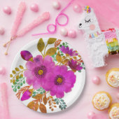 Assiettes En Carton Plaque de papier mariage/douche floral (Fête)