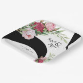 Assiettes En Carton Plaque de papier Mariage noir et blanc (Angulaire)