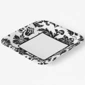 Assiettes En Carton Plaque de papier mariage officielle noir et blanc (Angulaire)