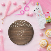 Assiettes En Carton Plaque de papier Mariage Rustique (Fête)