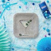 Assiettes En Carton Plaque de papier Martini Time 7" (Fête)