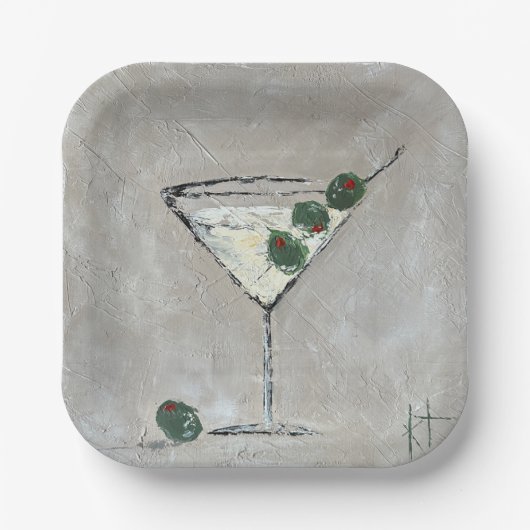 Assiettes En Carton Plaque de papier Martini Time 7" (Recto)