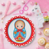 Assiettes En Carton Plaque de papier Matryoshka (Fête)