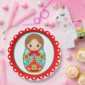 Assiettes En Carton Plaque de papier Matryoshka (Fête)