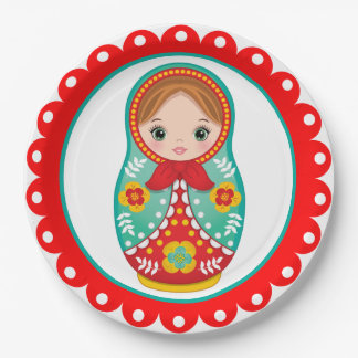 Assiettes En Carton Plaque de papier Matryoshka