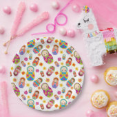 Assiettes En Carton Plaque de papier Matryoshka (Fête)