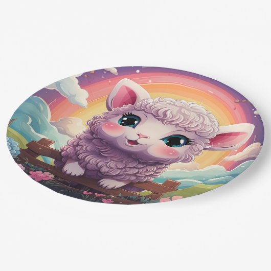 Assiettes En Carton Plaque de papier mignonne pour mouton (Angle)