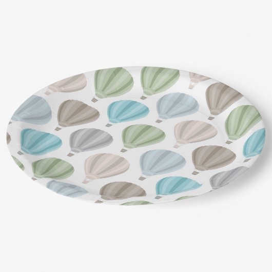 Assiettes En Carton Plaque de papier Motif à air chaud neutre (Angle)