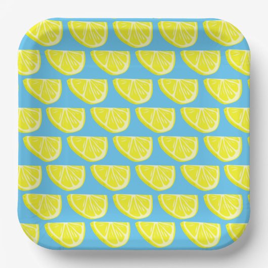 Assiettes En Carton Plaque de papier Motif citron (Recto)