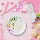 Assiettes En Carton Plaque de papier Music Notes (Fête)