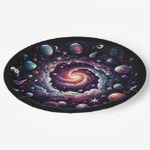 Assiettes En Carton Plaque de papier nébuleuse | Célébration des fêtes (Angle)