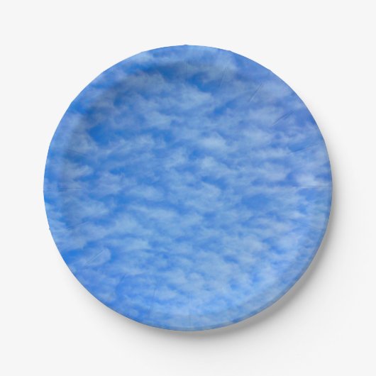Assiettes En Carton Plaque de papier nuages unique (Devant)