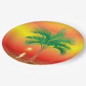 Assiettes En Carton Plaque de papier Palm Tree (Angle)