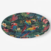 Assiettes En Carton Plaque de papier Parrot Jungle (Angle)