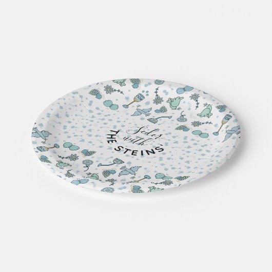 Assiettes En Carton Plaque de papier passover "Whimsical Seder Tim" Mo (Angle)