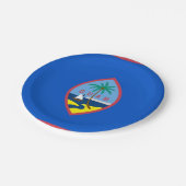Assiettes En Carton Plaque de papier patriotique avec drapeau de Guam (Angle)