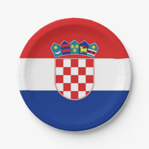 Assiettes En Carton Plaque de papier patriotique avec drapeau de la Cr